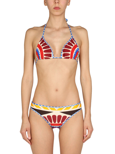 Shop La Doublej "placee" Bikini Bottom In Multicolour