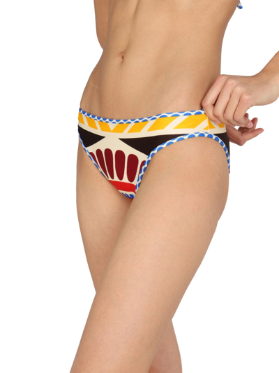 Shop La Doublej "placee" Bikini Bottom In Multicolour
