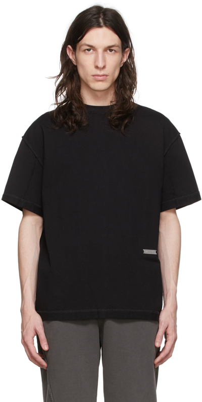 Shop C2h4 Black Cotton T-shirt