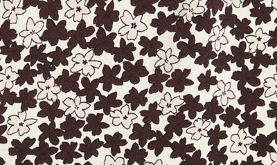 Shop Adrianna Papell Polka Dot V-neck Flutter Sleeve Moss Crepe Top In Cream/ Black Floral Bunch