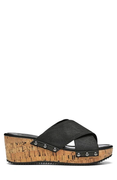 Donald Pliner Summera Wedge Sandal In Black-blk