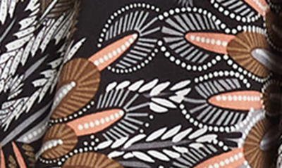 Shop Love By Design Prescott Three-quarter Sleeve Faux Wrap Dress In Brazil