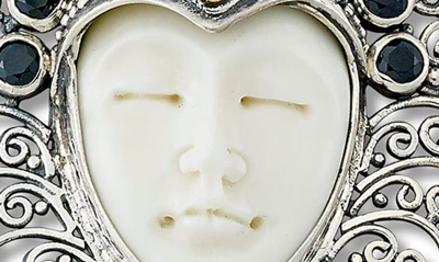 Shop Samuel B. Sterling Silver & 18k Gold Filigree Goddess Pendant In White