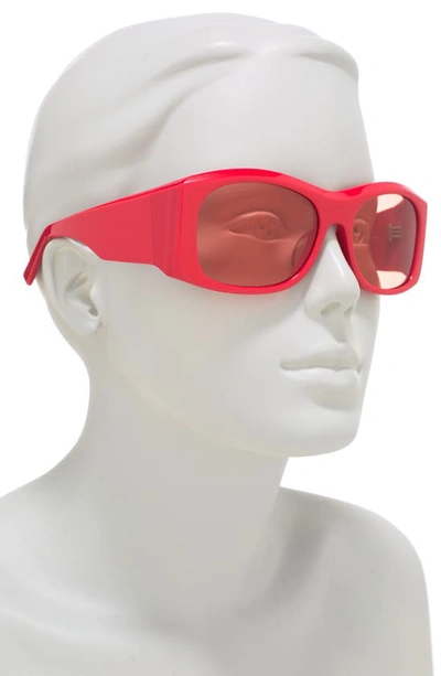 Shop Balenciaga 59mm Shield Sunglasses In Red