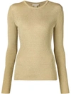 MICHAEL KORS Fitted Ribbed Sweater,671ARF982802
