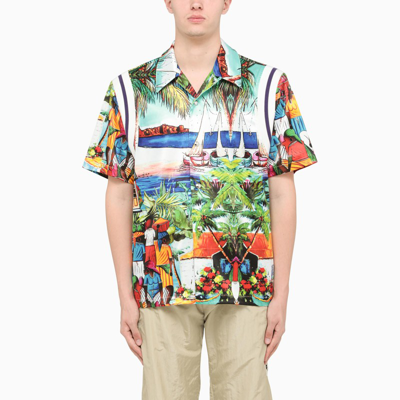 Shop Just Don Shirt Short Sleeve In Multicolor