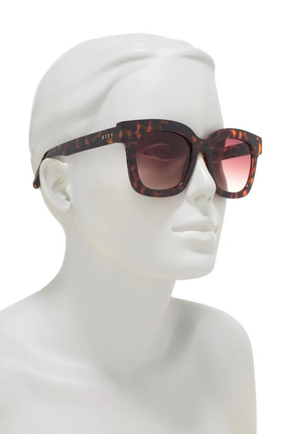 Diff 56mm Makay Square Sunglasses In Dark Tortoise