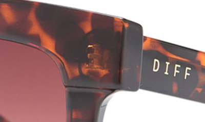 Diff 56mm Makay Square Sunglasses In Dark Tortoise