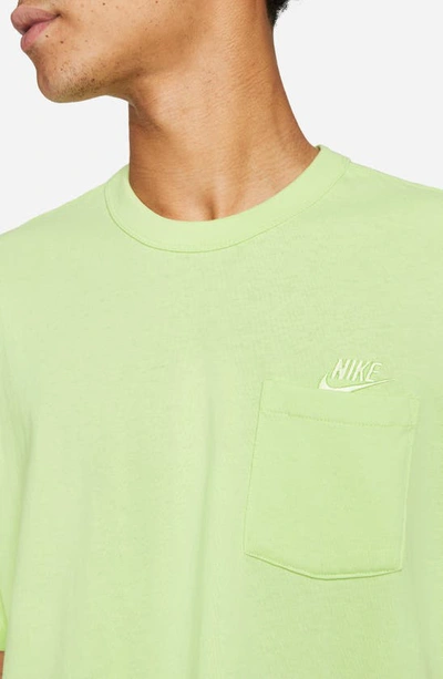 Shop Nike Premium Essential Oversize Pocket T-shirt In Liquid Lime