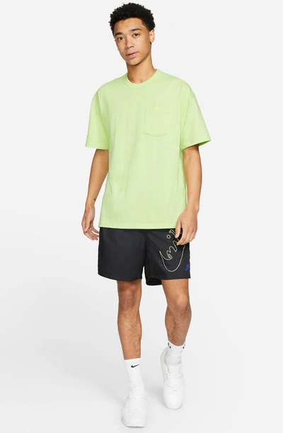 Shop Nike Premium Essential Oversize Pocket T-shirt In Liquid Lime