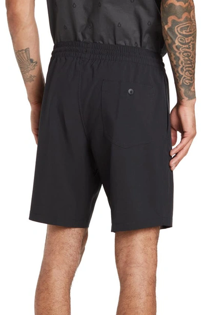 Shop Volcom Stones Hybrid Drawstring Waist Shorts In Black