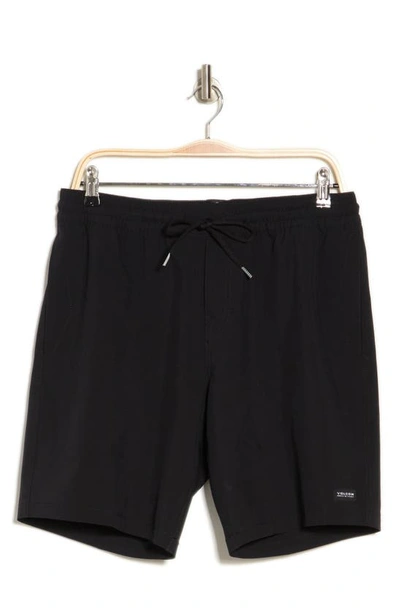 Shop Volcom Stones Hybrid Drawstring Waist Shorts In Black