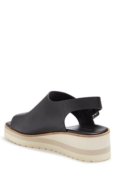 Shop Vince Shelby Platform Wedge Sandal In Black/ Black