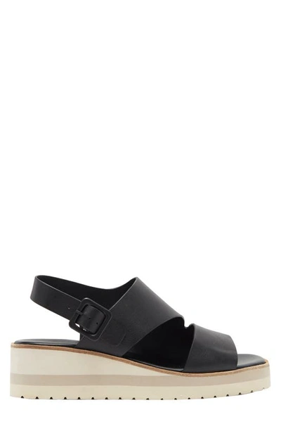 Shop Vince Shelby Platform Wedge Sandal In Black/ Black