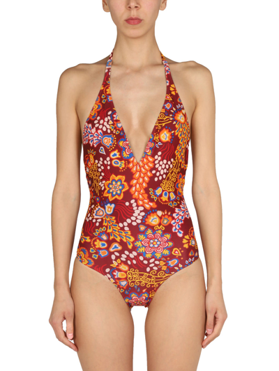 Shop La Doublej Taranta One-piece Swimsuit In Multicolor