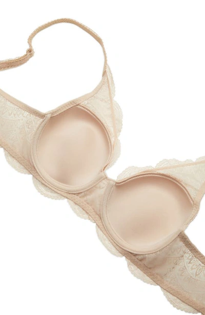 Shop Simone Perele Karma Underwire Lace Demi Bra In Peau Rose