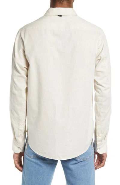 Shop Rag & Bone Engineered Linen Button-up Shirt In Ecru