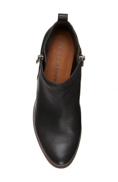 Shop Lucky Brand Basel Bootie In Black Leather