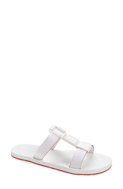Shop Christian Louboutin Surf Slide Sandal In White