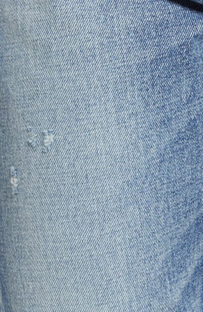 Moussy Vintage Merry Distressed Ankle Crop Jeans In Blue