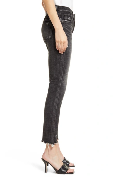 Shop Moussy Vintage Checotah Distressed High Waist Ankle Skinny Jeans In Black