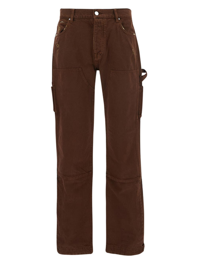 Shop Amiri Trousers In Brown