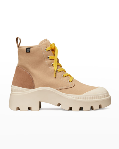 Shop Tory Burch Camp Lace-up Hiker Sneaker Boots In Sand Tan/ Sand Ta