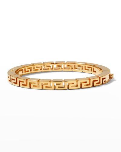 Versace Greca Brass Bangle Bracelet In Gold | ModeSens