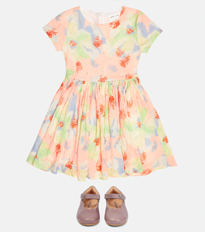 Morley Floral Cotton Dress In Pink