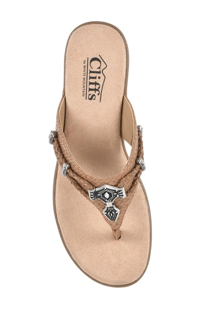 Cliffs By White Mountain Bailee Sandal In Natural Woven
