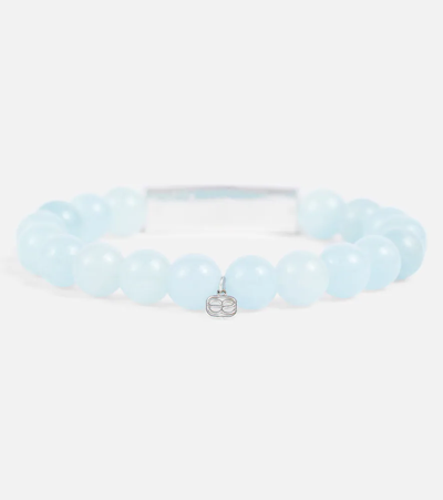 Sydney Evan 14kt Beaded Bracelet With Diamonds And White Gold In 0