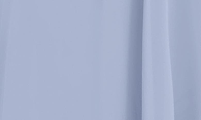 Lovely Dessy Collection Adjustable Strap Wrap Bodice Maxi Dress With Front Slit In Sky Blue