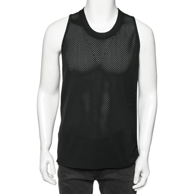 Pre-owned Fear Of God Black Perforated Knit Sleeveless T-shirt S