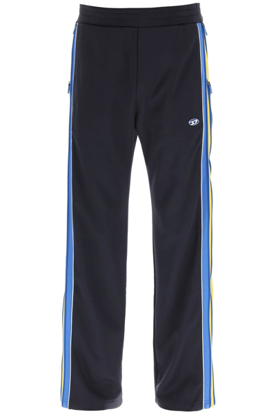 Shop Diesel Double Zip Trackpants In Mixed Colours