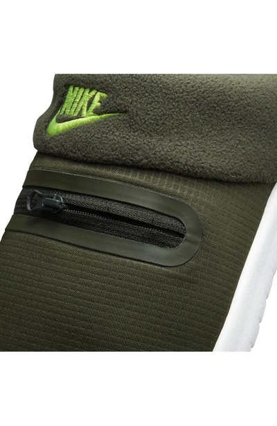 Shop Nike Burrow Slipper In Khaki/ White