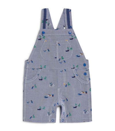 Shop Absorba Embroidered Dungarees (3-24 Months) In Blue