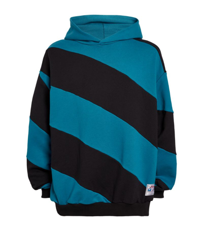 Shop Marni Striped Hoodie In Blue