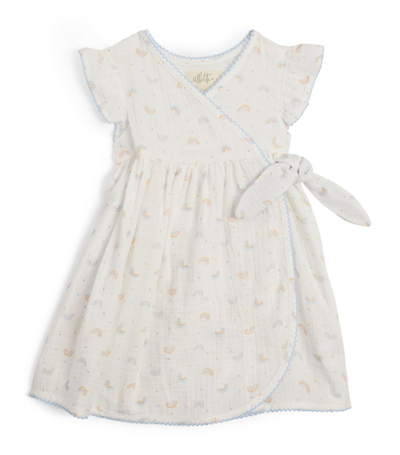 Shop Albetta Cotton Rainbow Print Dress (6-36 Months) In White