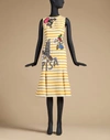 Dolce & Gabbana Pisa Embellished Flare-hem Midi Dress In Yellow