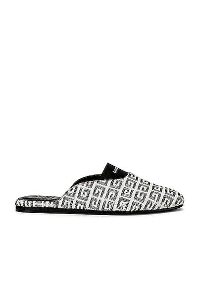 Shop Givenchy Bedford Flat Mules In Black & White