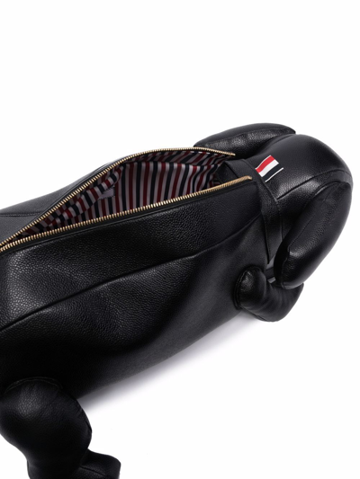 Thom Browne Leather Hector Backpack In Black