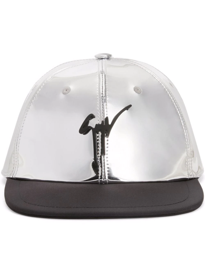 Shop Giuseppe Zanotti Metallic Silver Hat