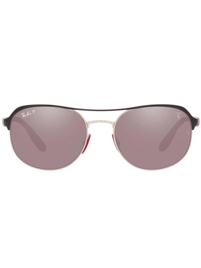 Shop Ray Ban Rb3685m Scuderia Ferrari Collection Sunglasses In Grey
