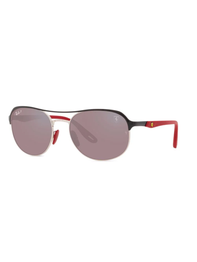 Shop Ray Ban Rb3685m Scuderia Ferrari Collection Sunglasses In Grey