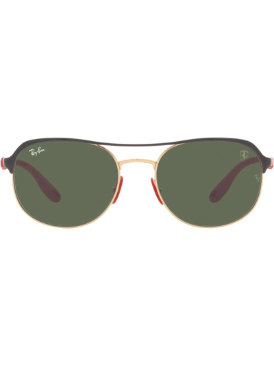 Shop Ray Ban Rb3685m Scuderia Ferrari Collection Sunglasses In Green