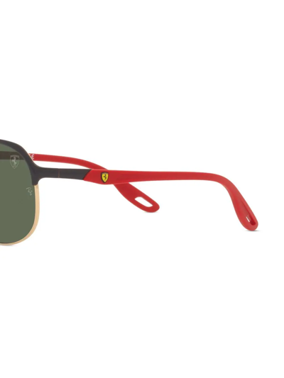 Shop Ray Ban Rb3685m Scuderia Ferrari Collection Sunglasses In Green