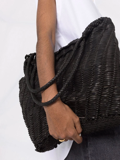 Shop Officine Creative Susan/03 Woven Tote Bag In Black