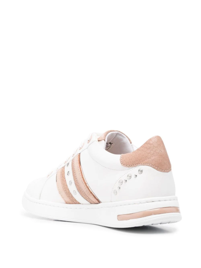 Geox Jaysen Panelled Stud-detail Sneakers In White