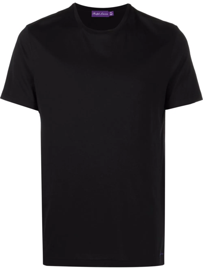 Ralph Lauren Script Logo-embroidered Cotton T-shirt In Black