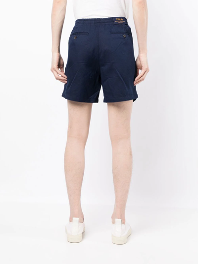 Shop Polo Ralph Lauren Prepsters Flat Front Shorts In Blue